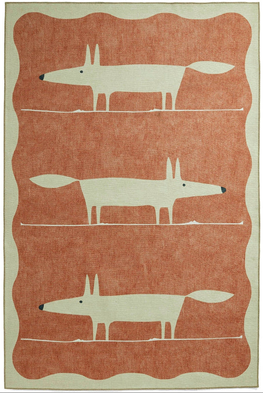 Scion Mr Fox Terra/Beige Washable Rug - Love-Rugs