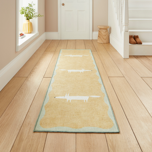 Scion Mr Fox Yellow/White Washable Runner Rug - Love-Rugs alternate image