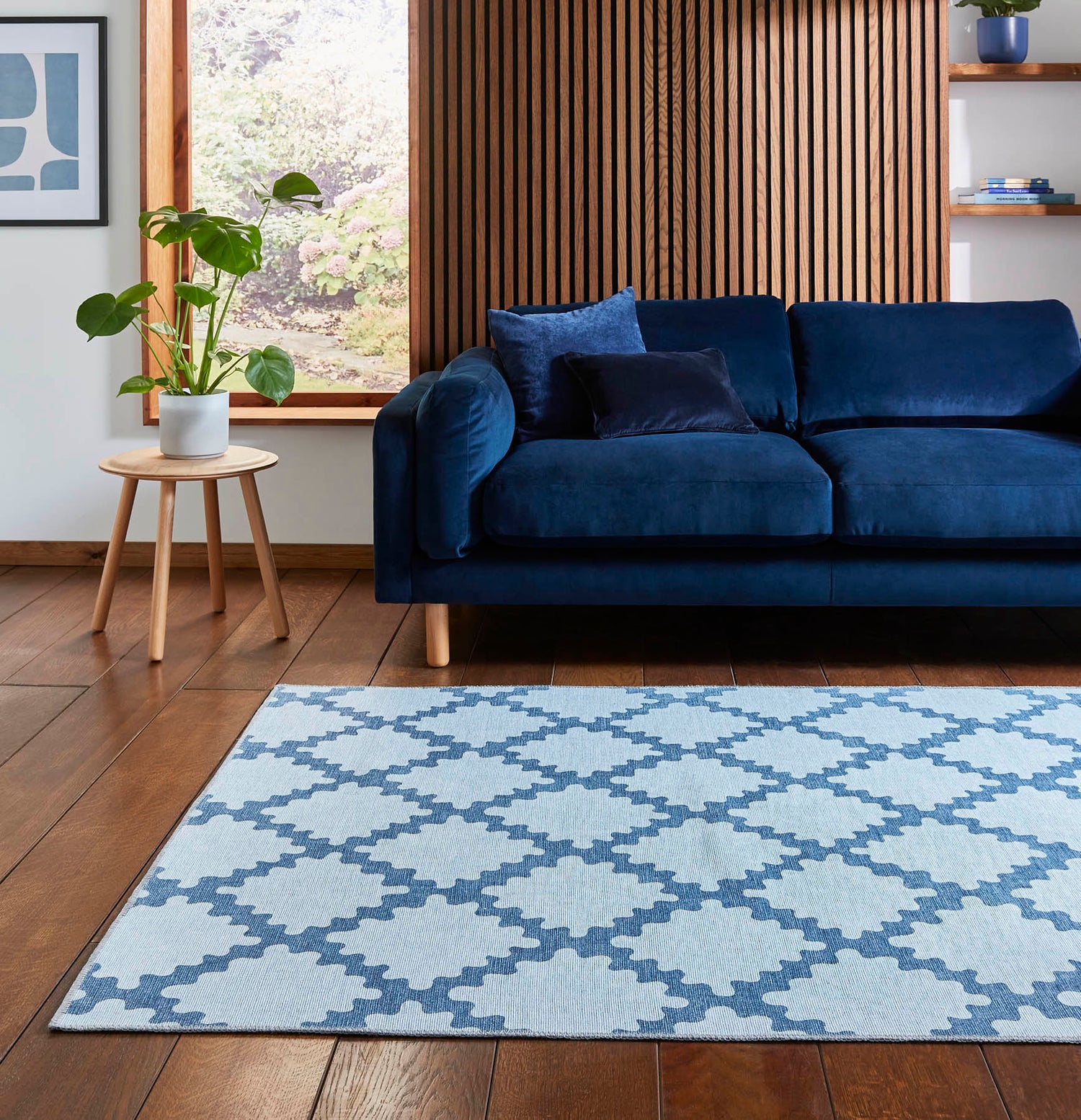 Scion Swithland Denim Washable Rug - Love-Rugs