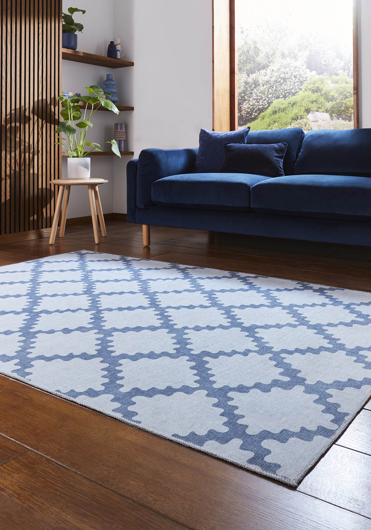 Scion Swithland Denim Washable Rug - Love-Rugs