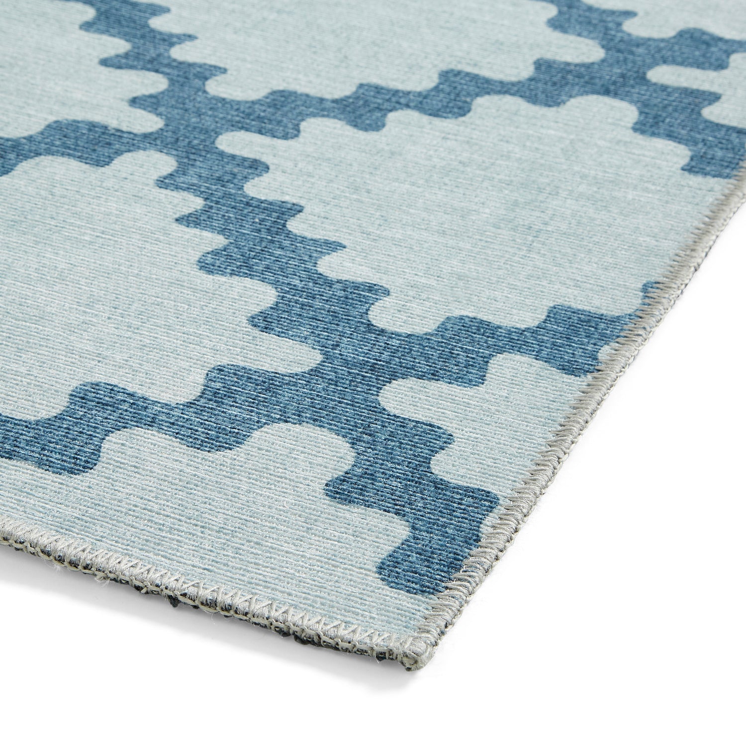 Scion Swithland Denim Washable Runner Rug - Love-Rugs
