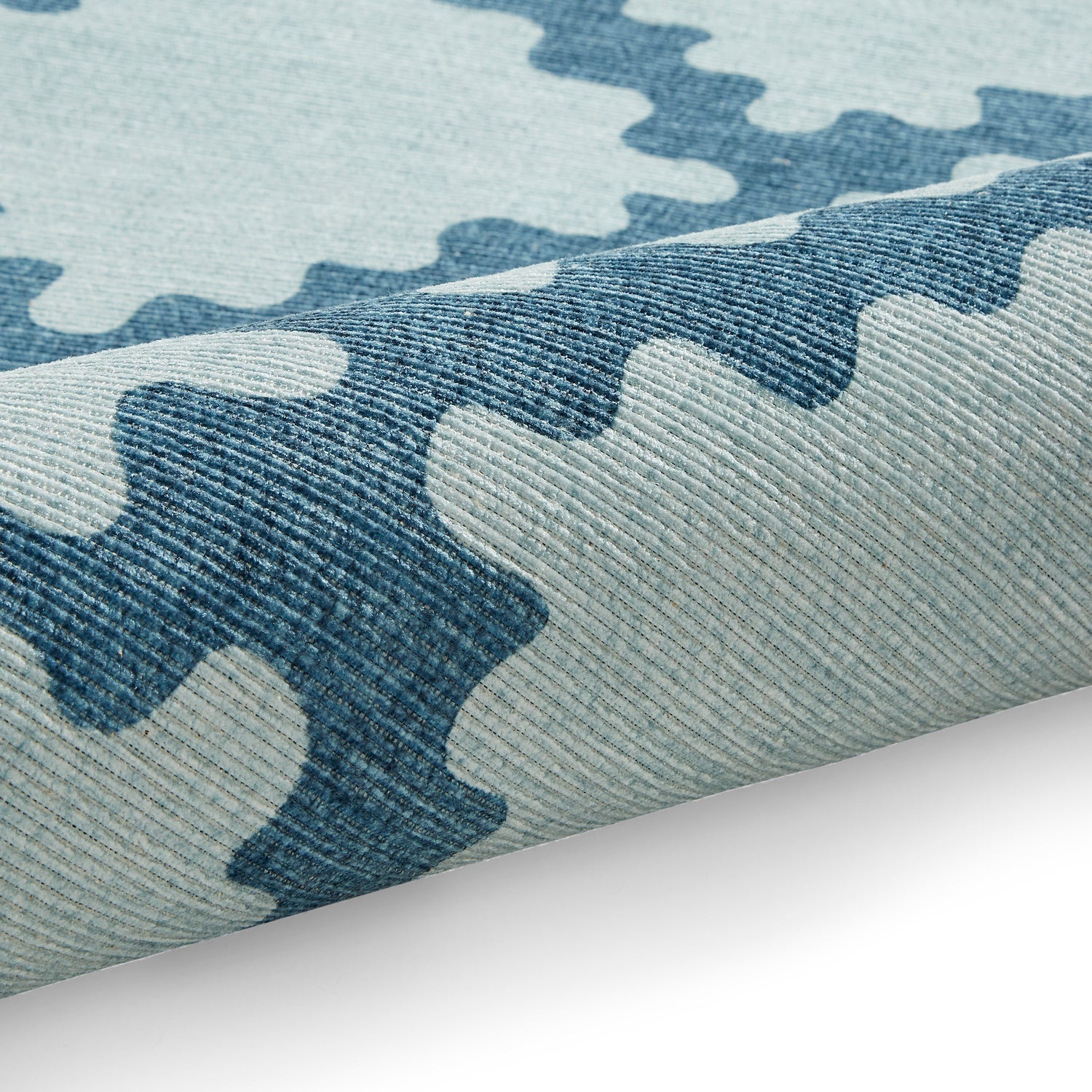 Scion Swithland Denim Washable Runner Rug - Love-Rugs