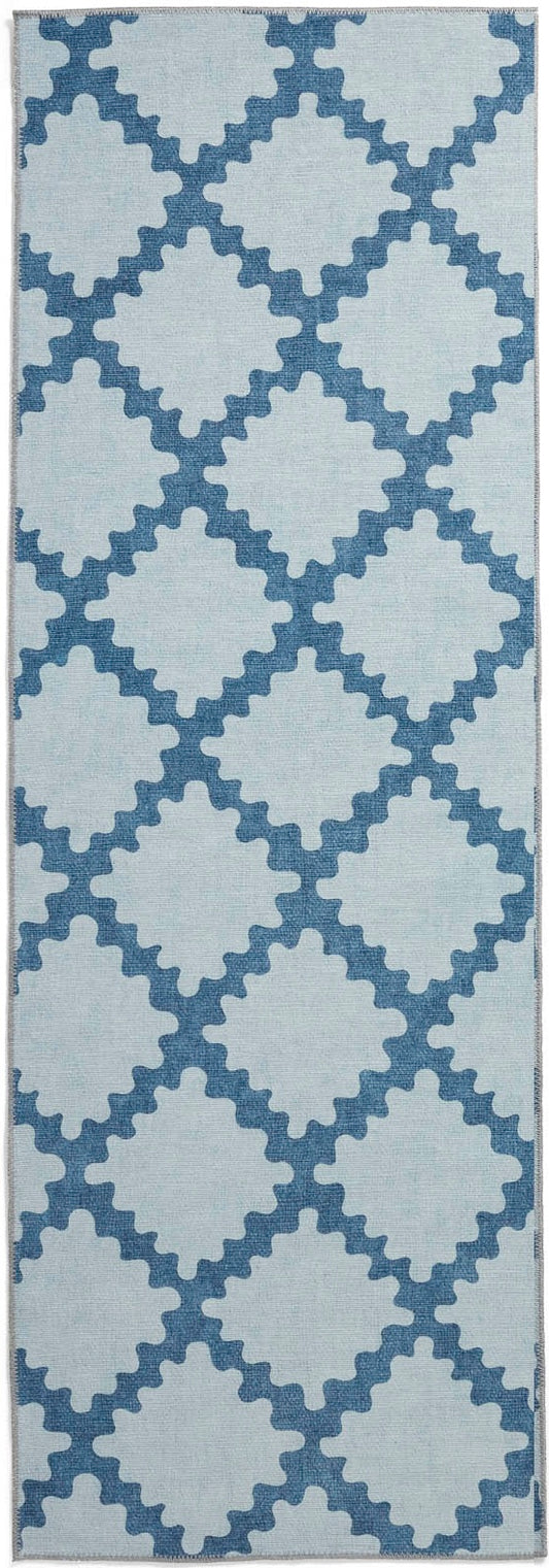 Scion Swithland Denim Washable Runner Rug - Love-Rugs