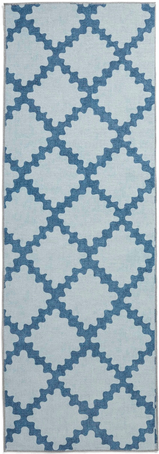 Scion Swithland Denim Washable Runner Rug - Love-Rugs