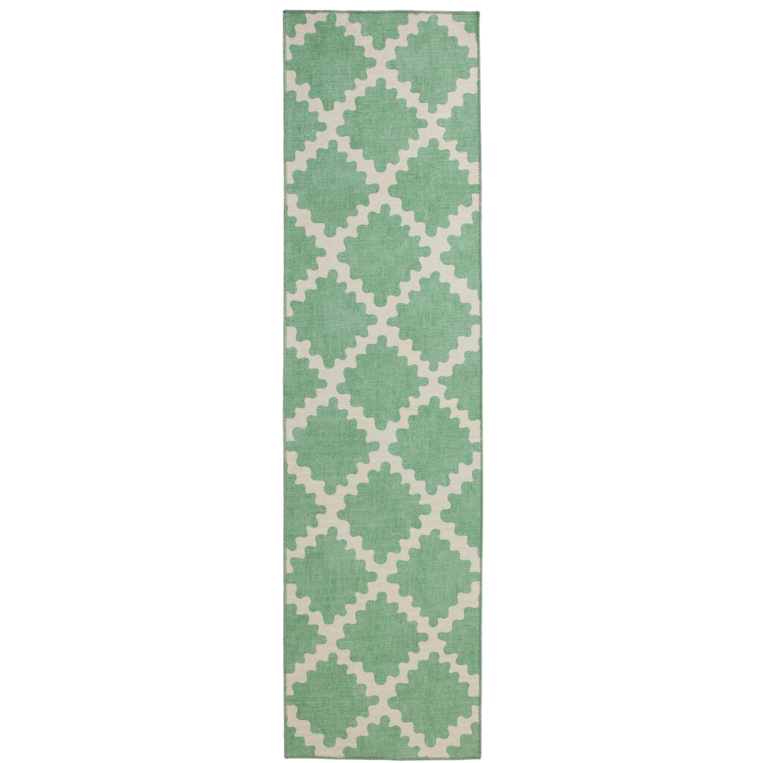 Scion Swithland Evergreen Washable Runner Rug - Love-Rugs