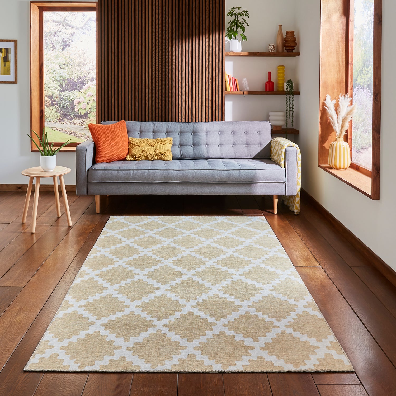 Scion Swithland Wheat Washable Rug - Love-Rugs