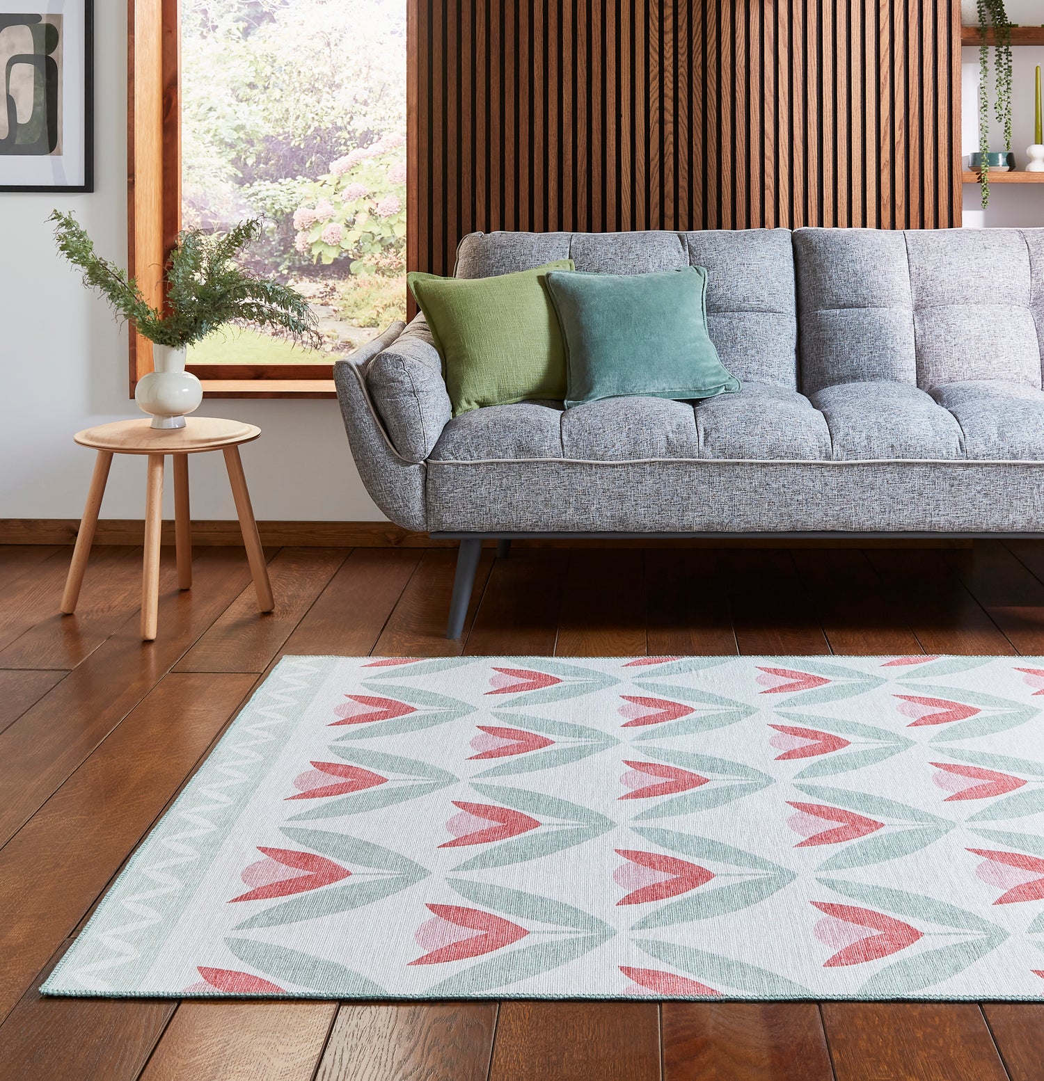 Scion Tulip Trellis Blush Washable Rug - Love-Rugs