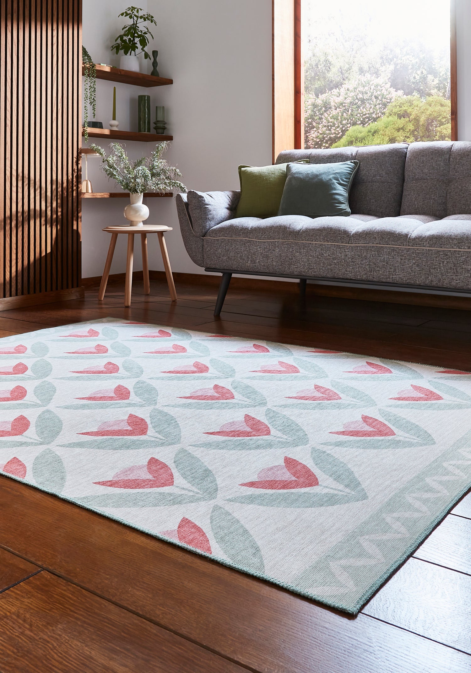 Scion Tulip Trellis Blush Washable Rug - Love-Rugs