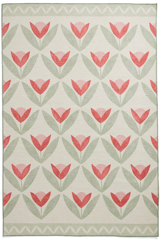 Scion Tulip Trellis Blush Washable Rug - Love-Rugs