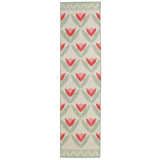 Scion Tulip Trellis Blush Washable Runner Rug - Love-Rugs