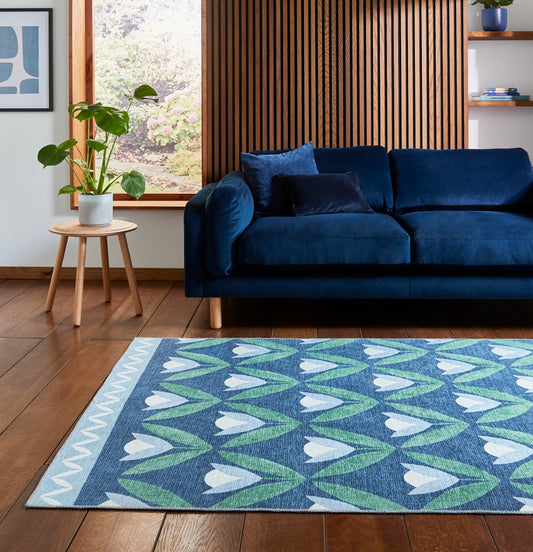 Scion Tulip Trellis Midnight Washable Rug - Love-Rugs alternate image