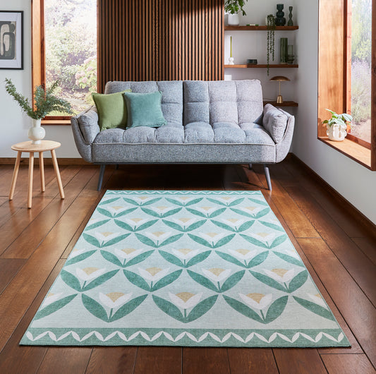 Scion Tulip Trellis Pine Washable Rug - Love-Rugs alternate image