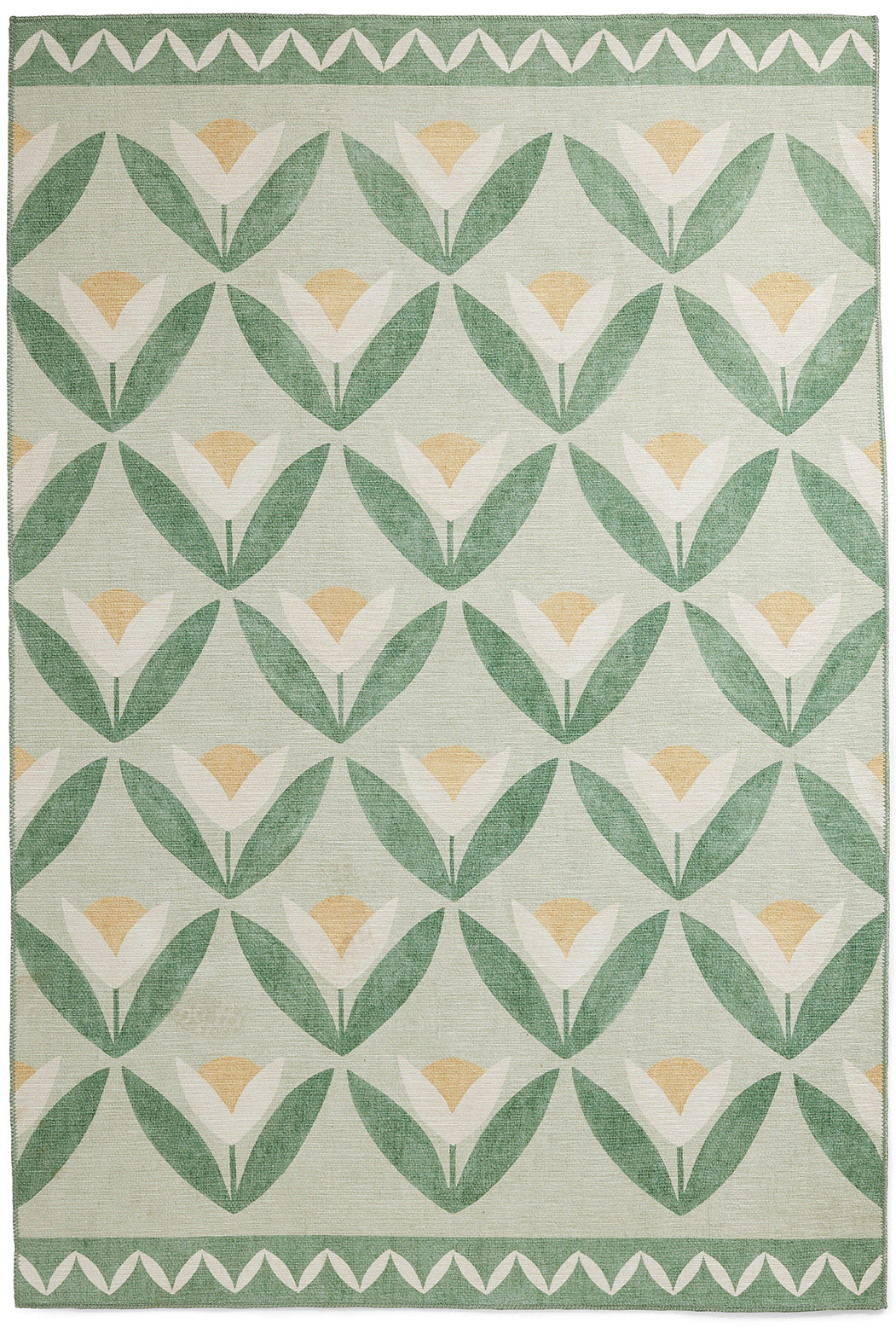 Scion Tulip Trellis Pine Washable Rug - Love-Rugs