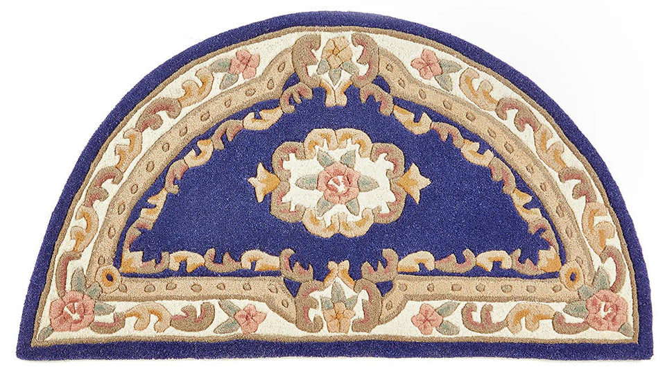 Shensi Navy Half-Moon Rug
