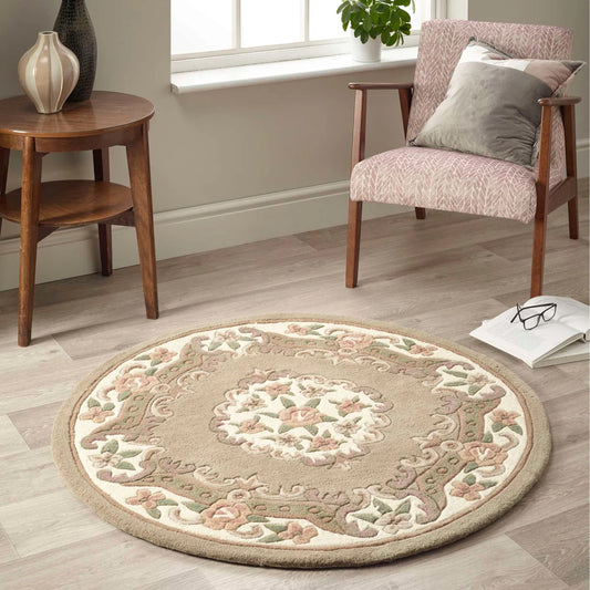 Shensi Beige Round Rug - Love-Rugs alternate image
