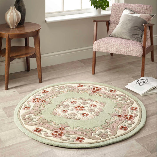 Shensi Green Round Rug - Love-Rugs alternate image