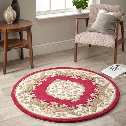 Shensi Wine Round Rug - Love-Rugs alternate image