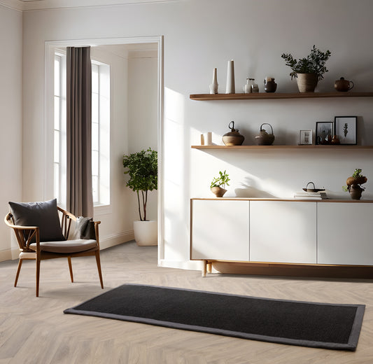 Sisal Black/Grey Runner Rug - Love-Rugs alternate image