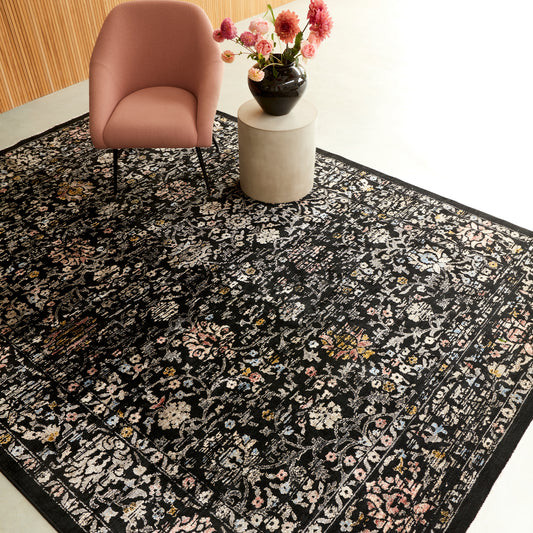 Sovereign Black Vintage Floral Rug - Love-Rugs alternate image