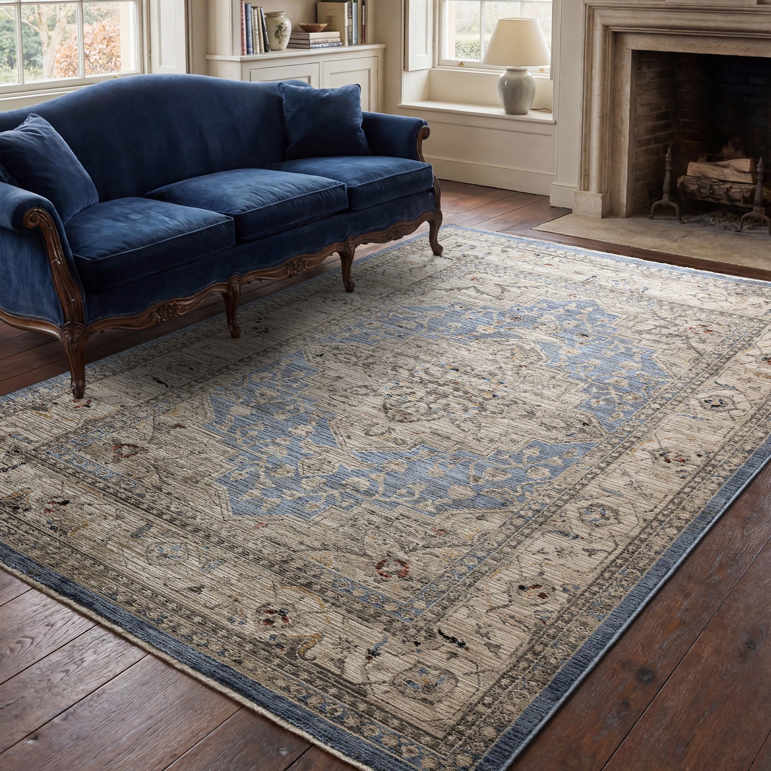 Sovereign Blue Medallion Rug - Love-Rugs