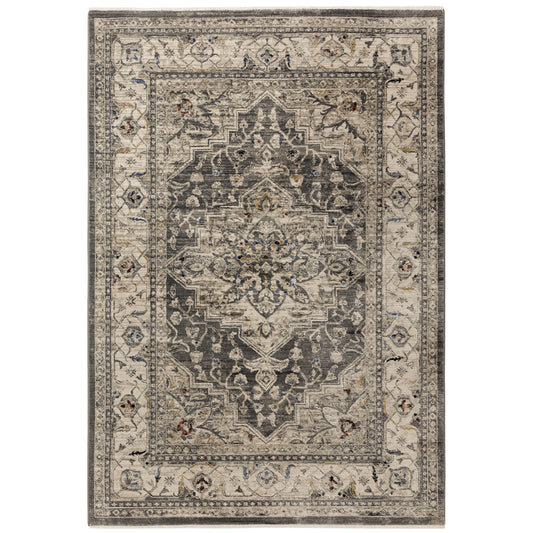 Sovereign Charcoal Medallion Rug - Love-Rugs