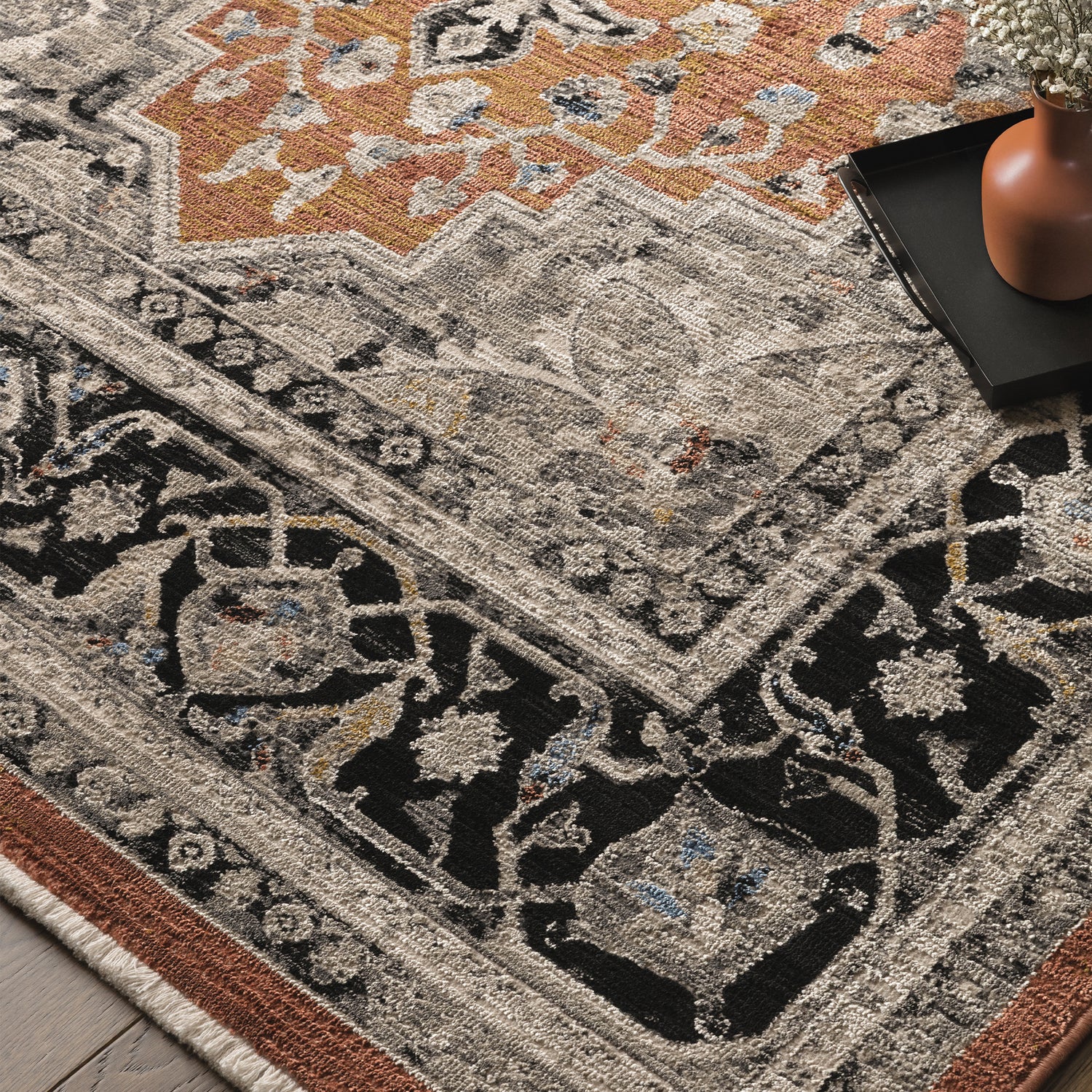 Sovereign Terracotta Medallion Rug - Love-Rugs