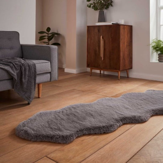 Love-Rugs Super Teddy Grey Double Sheepskin Rug