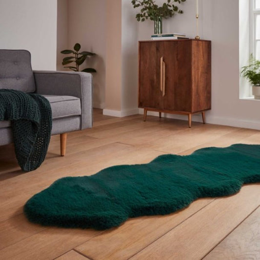 Love-Rugs Super Teddy Jewel Green Double Sheepskin Rug