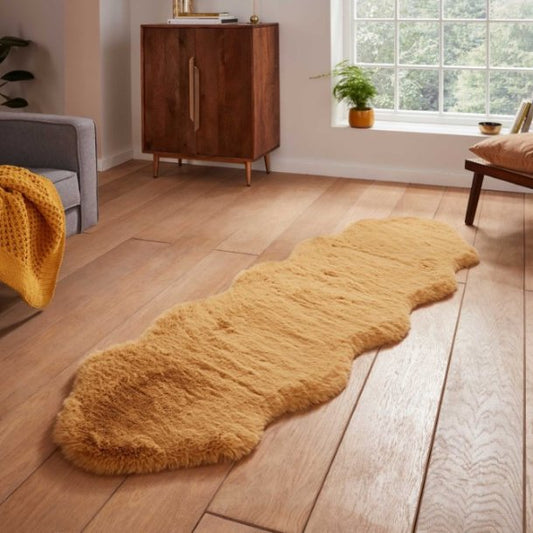 Love-Rugs Super Teddy Mustard Double Sheepskin Rug