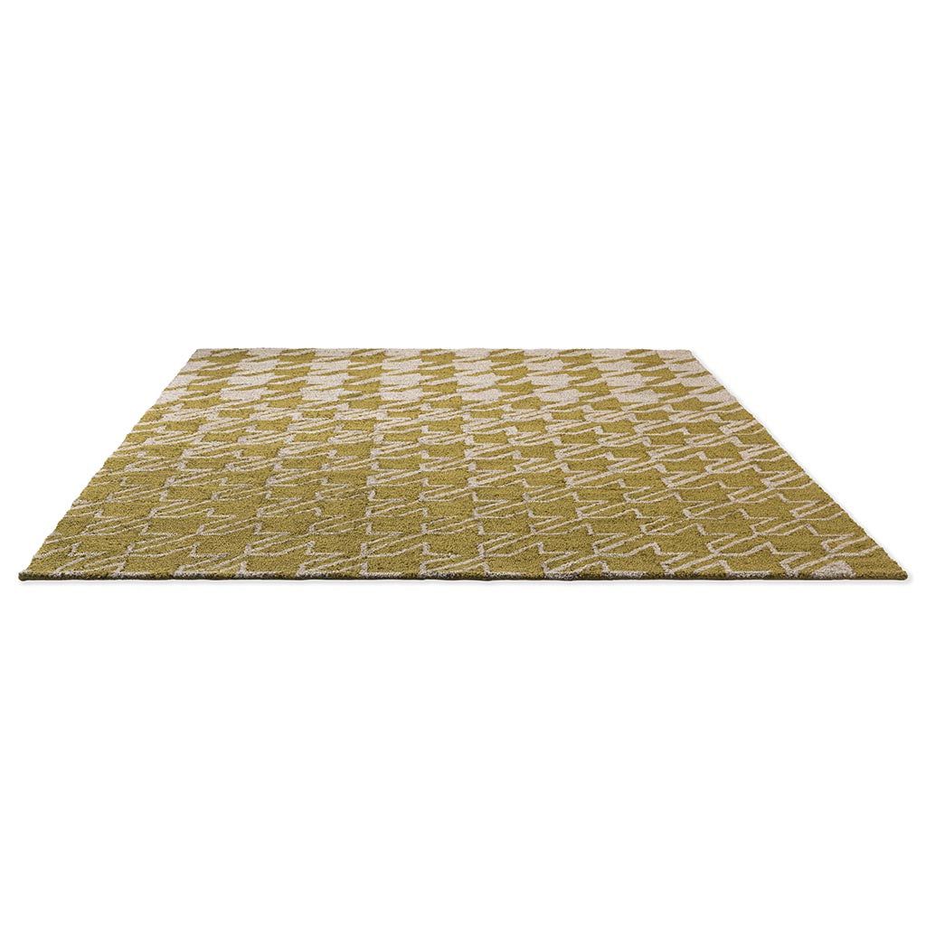 Ted Baker Houndstooth Mustard Outdoor 455706 Rug - Love-Rugs