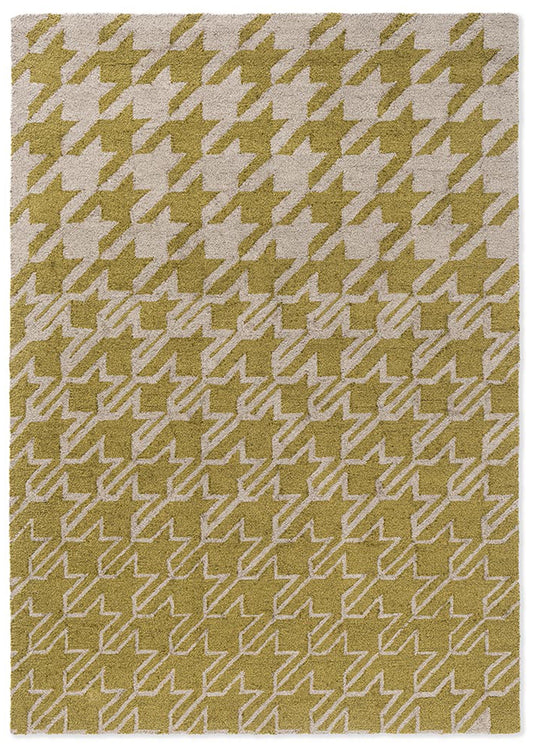 Ted Baker Houndstooth Mustard Outdoor 455706 Rug - Love-Rugs