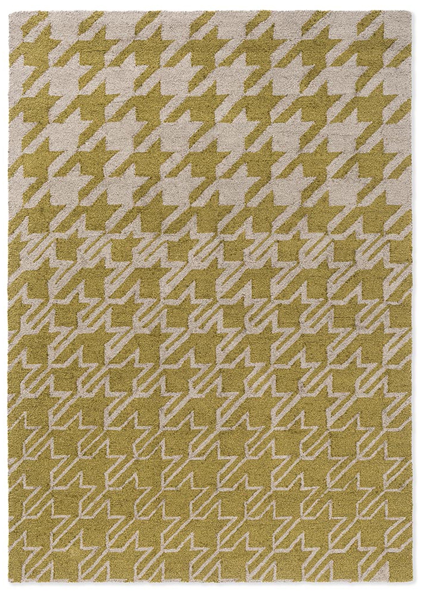 Ted Baker Houndstooth Mustard Outdoor 455706 Rug - Love-Rugs