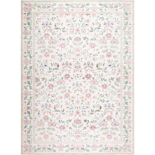 Thistle Floral Washable THT2300 Rug - Love-Rugs