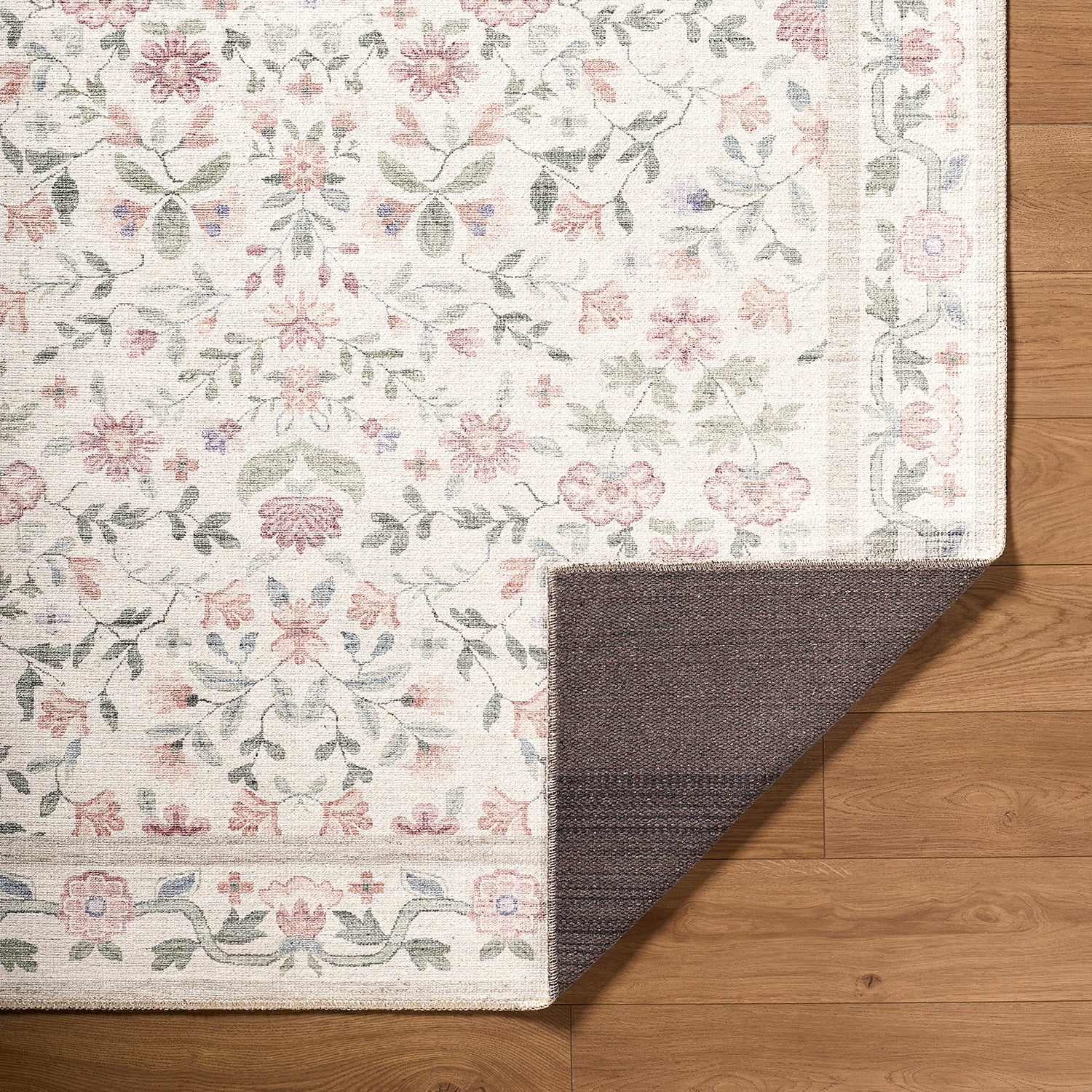 Thistle Floral Washable THT2300 Rug - Love-Rugs