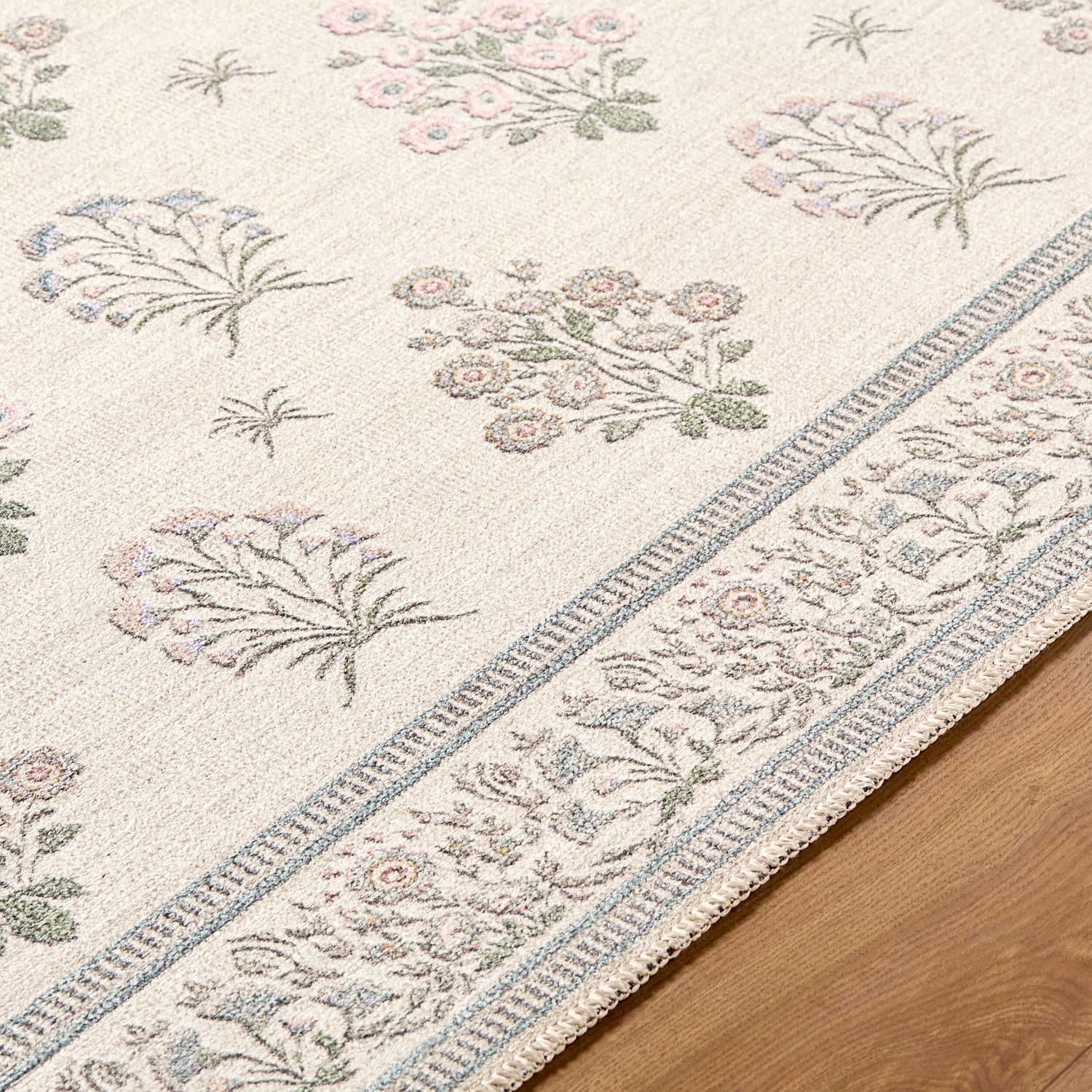 Thistle Floral Washable THT2301 Rug - Love-Rugs