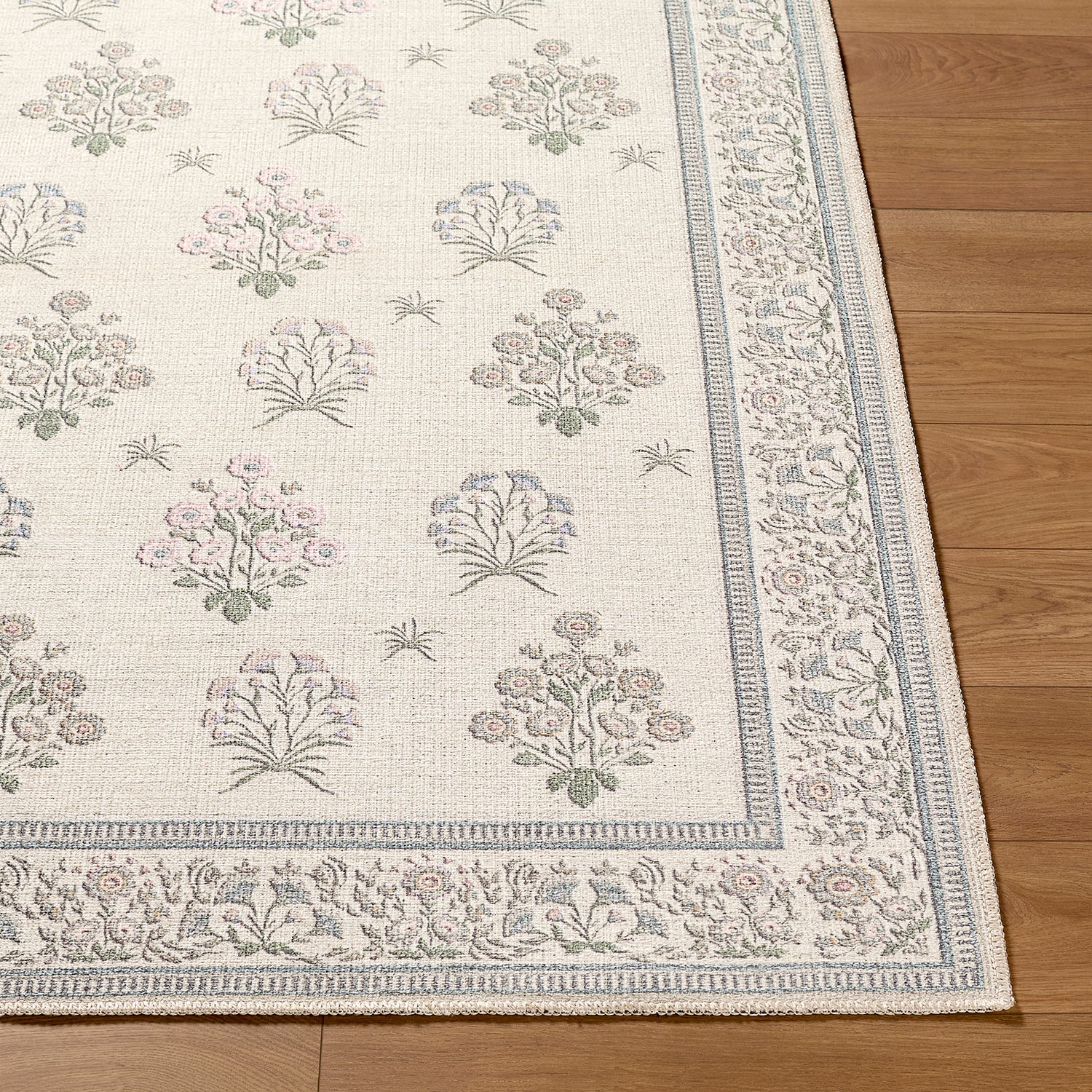 Thistle Floral Washable THT2301 Rug - Love-Rugs