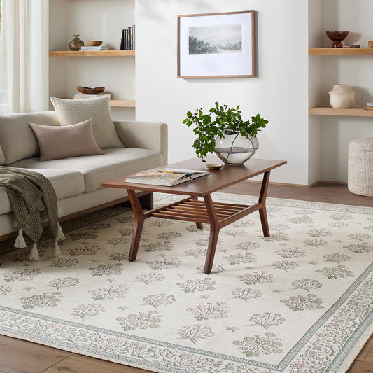 Thistle Floral Washable THT2301 Rug - Love-Rugs alternate image