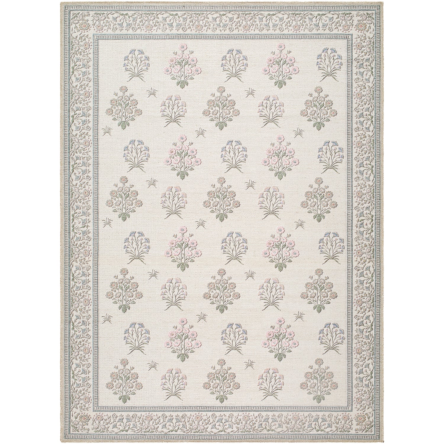 Thistle Floral Washable THT2301 Rug - Love-Rugs