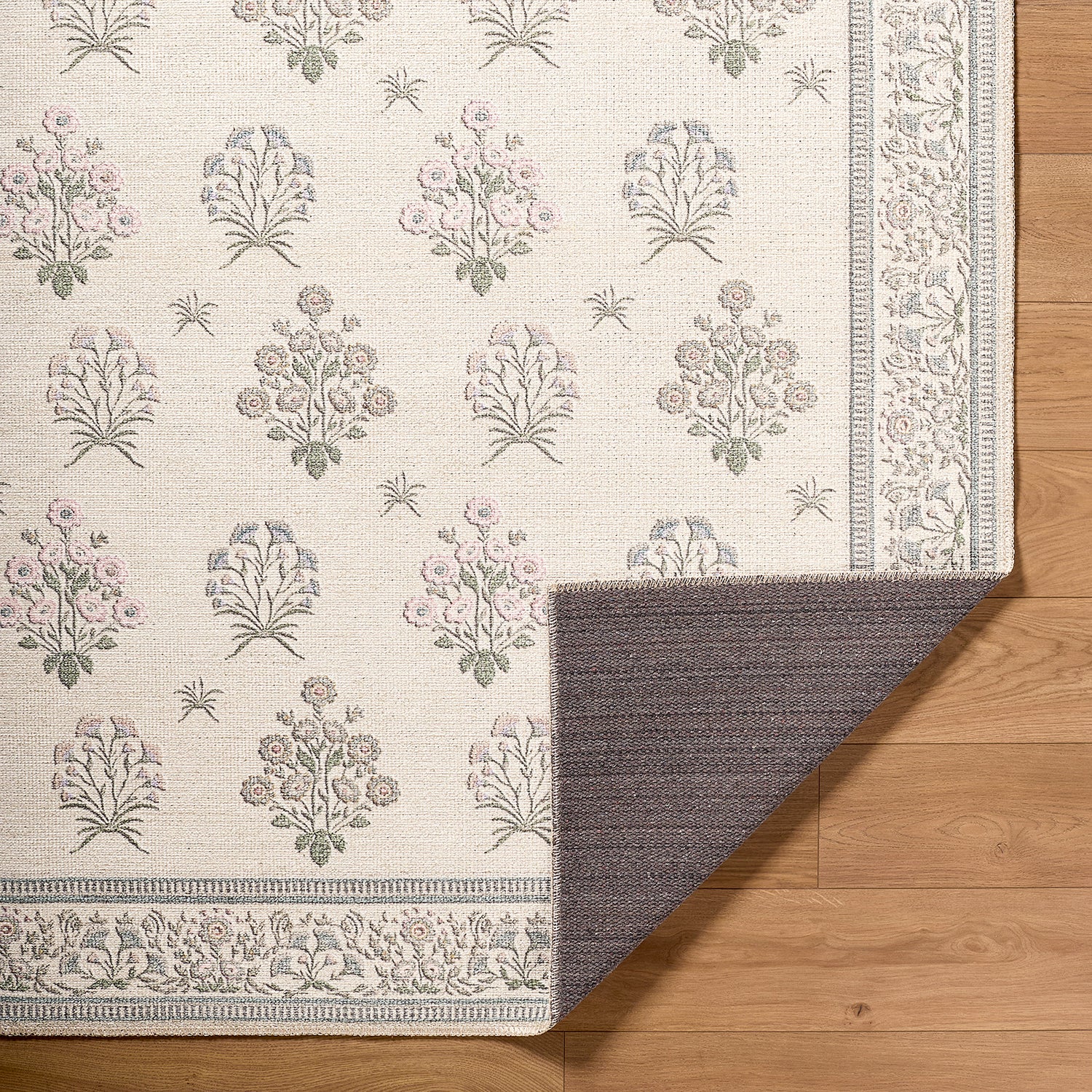 Thistle Floral Washable THT2301 Rug - Love-Rugs