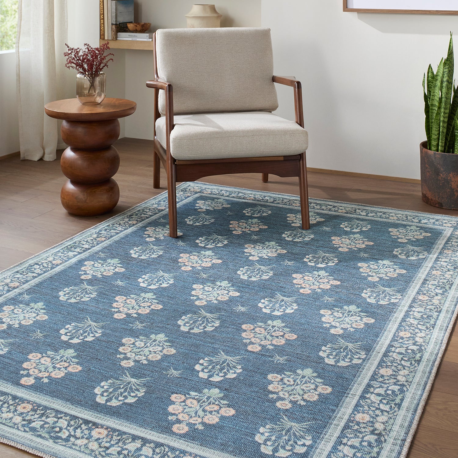Thistle Floral Washable THT2302 Rug - Love-Rugs