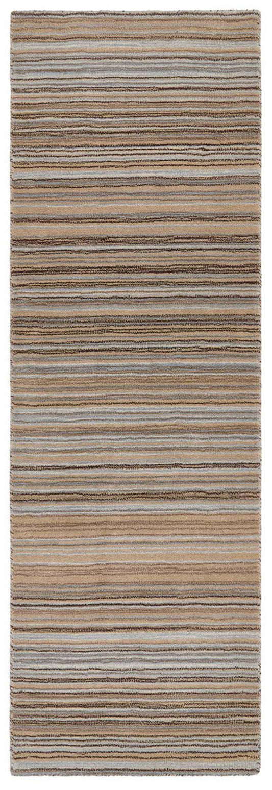 Fine Stripes Beige Runner Rug