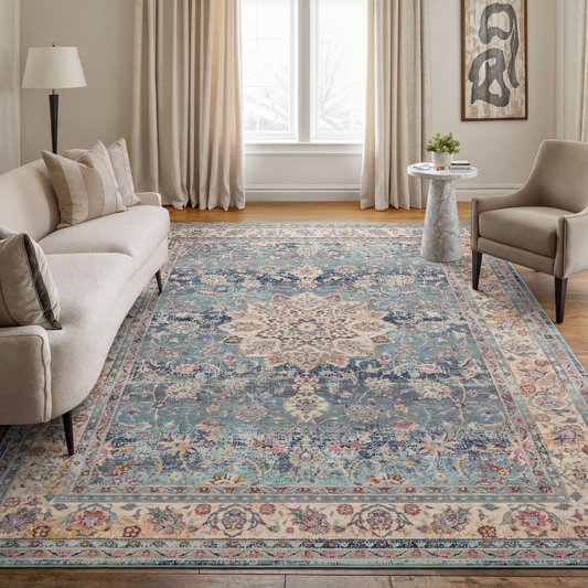 Nourison Vintage Kashan VKA01 Blue Rug alternate image