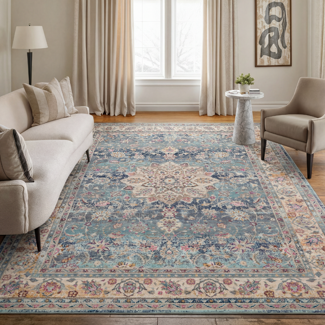 Nourison Vintage Kashan VKA01 Blue Rug
