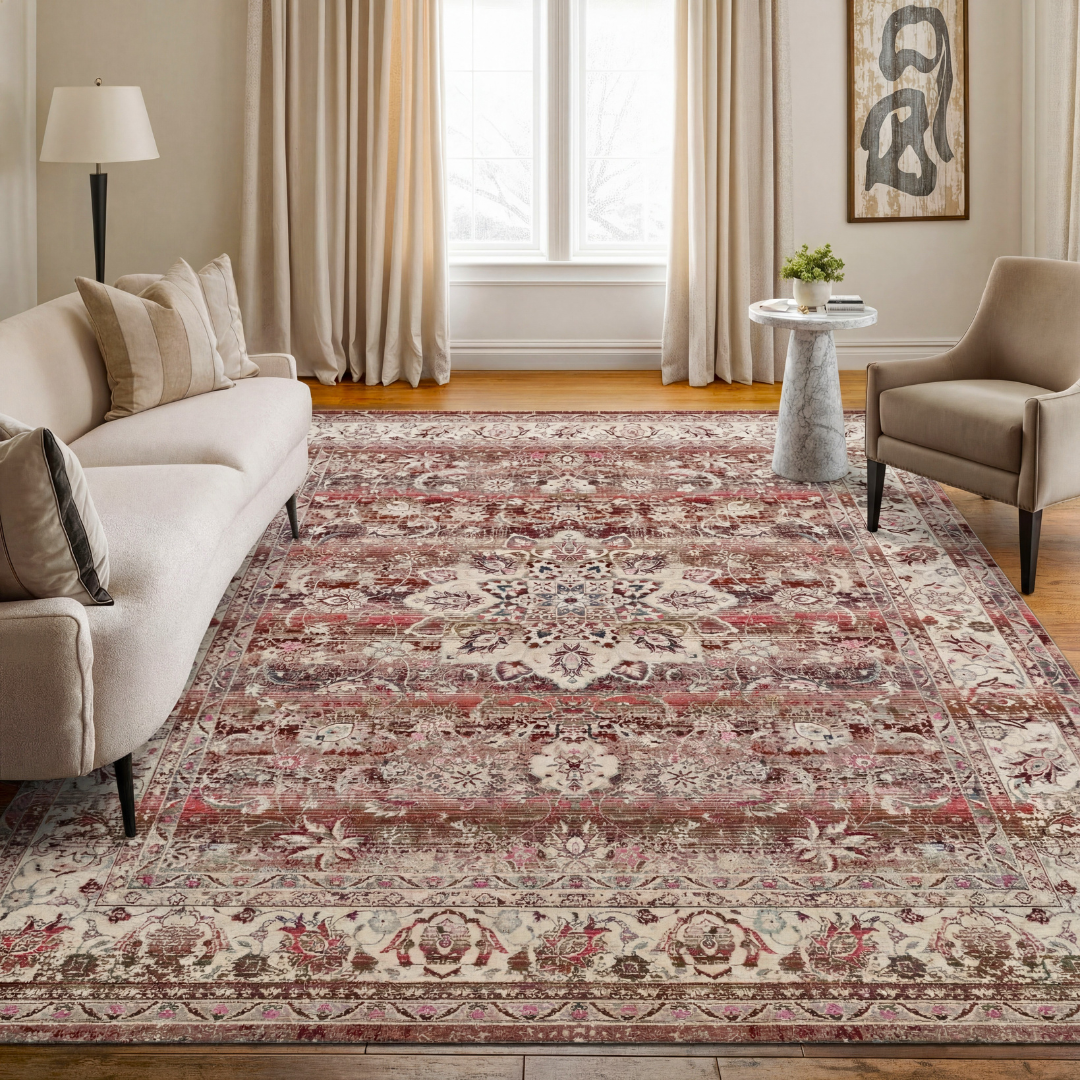 Nourison Vintage Kashan VKA01 Red Rug