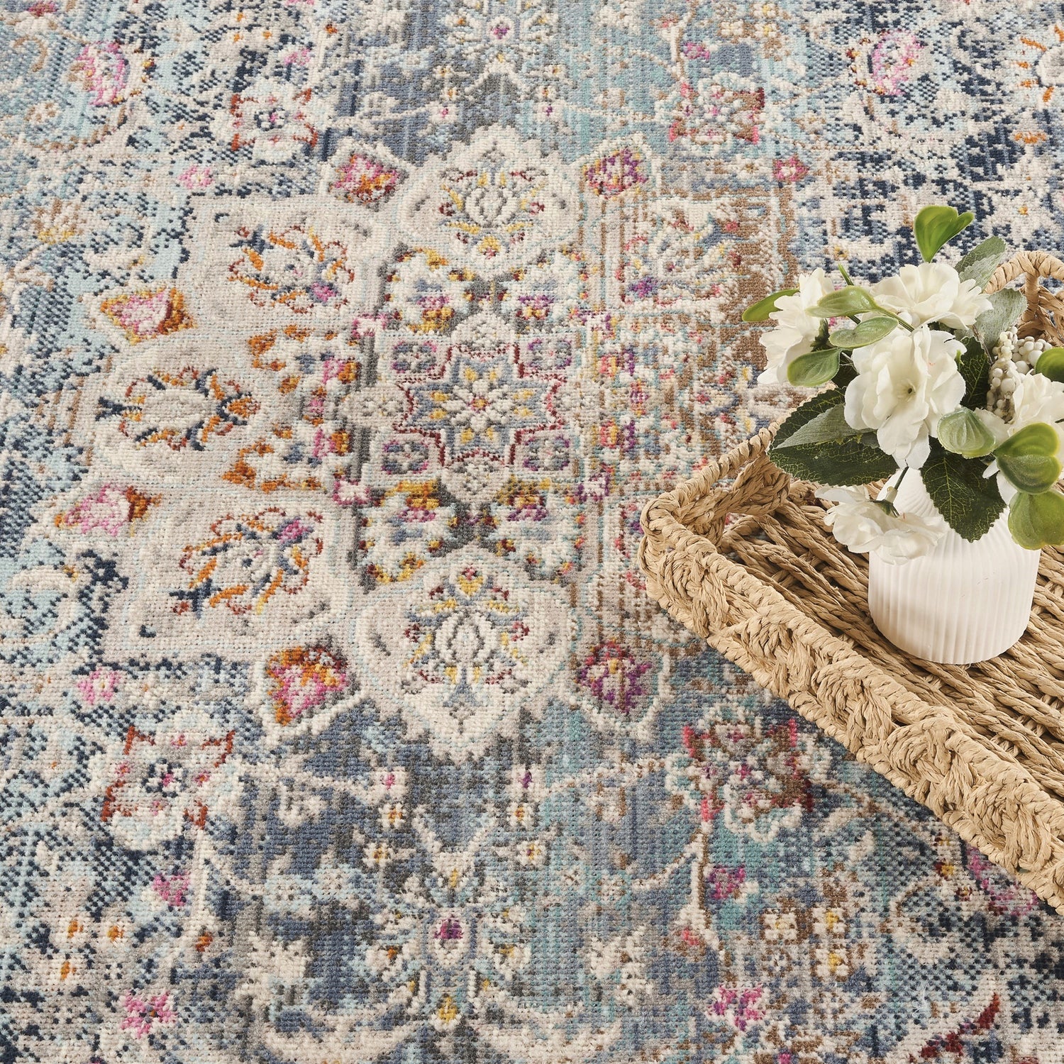 Nourison Vintage Kashan VKA01 Blue Rug