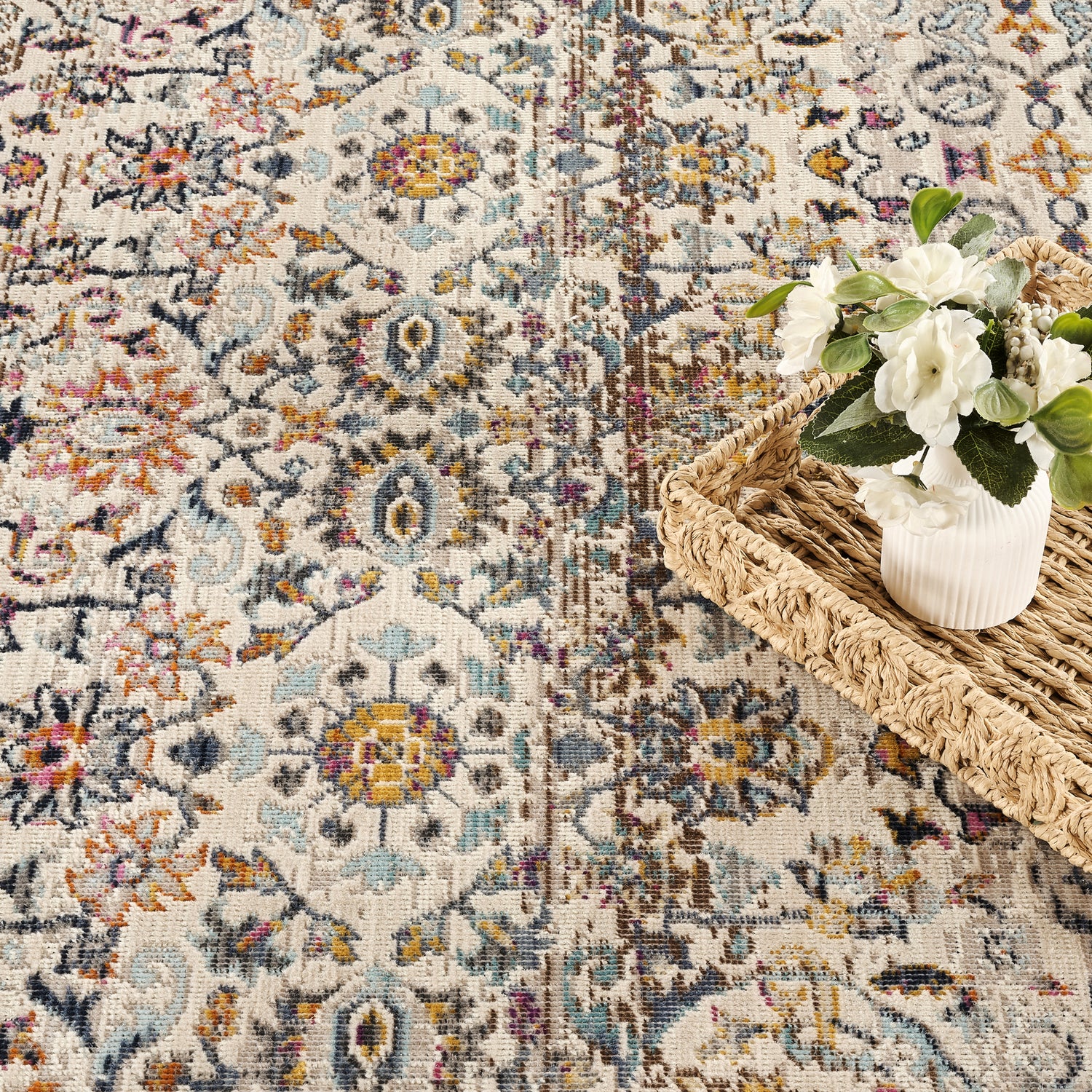 Nourison Vintage Kashan VKA02 Ivory Rug