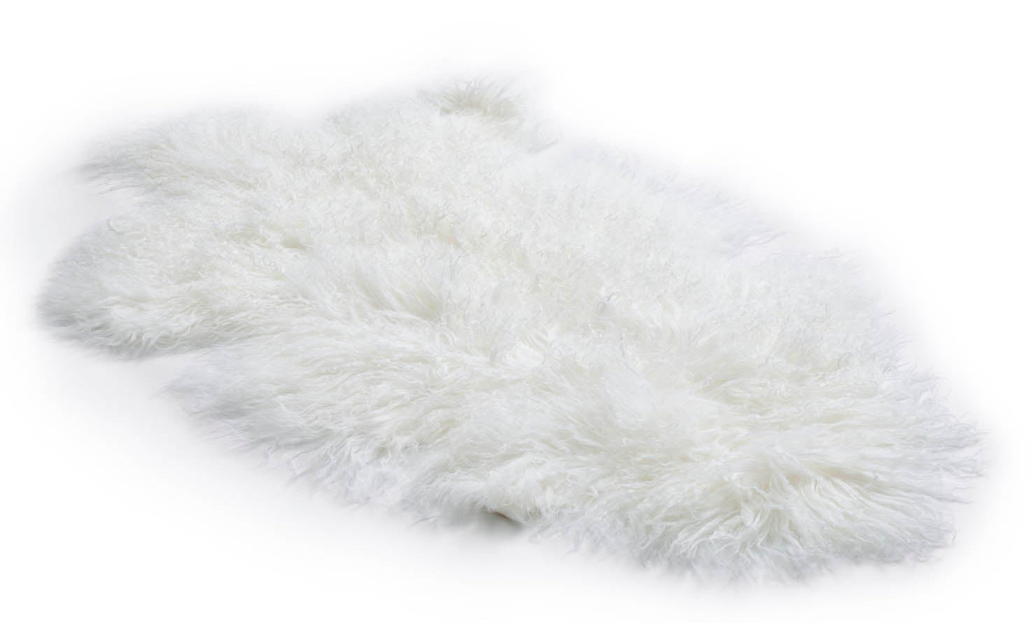 Bowron Sheepskins Nomad Tibetan Lambskins White Hide Rug
