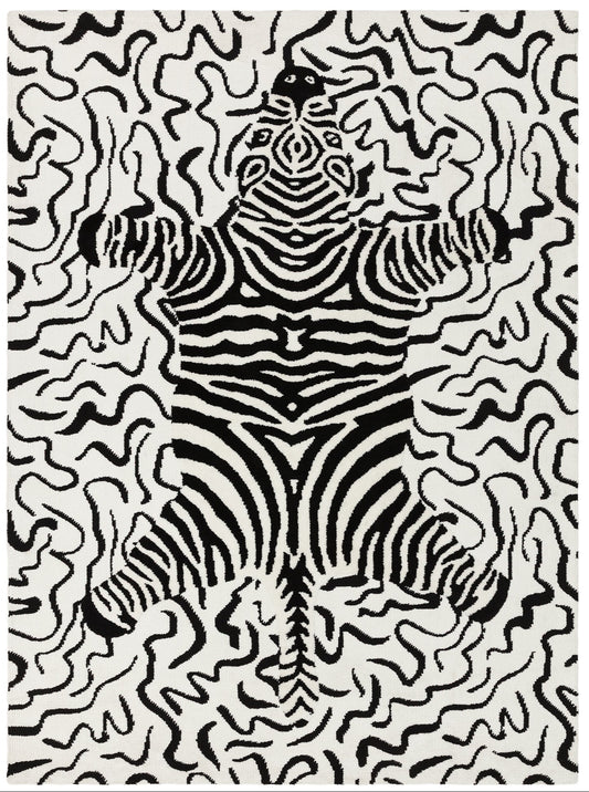 Wilder Zebra Mono Rug - Love-Rugs