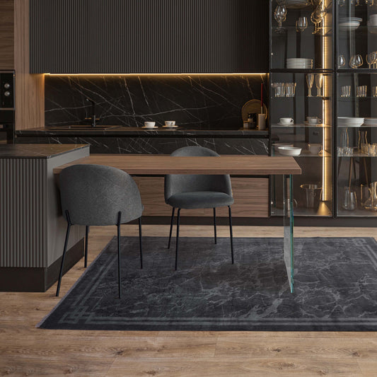 Zehraya ZE03 Grey Border Rug - Love-Rugs alternate image