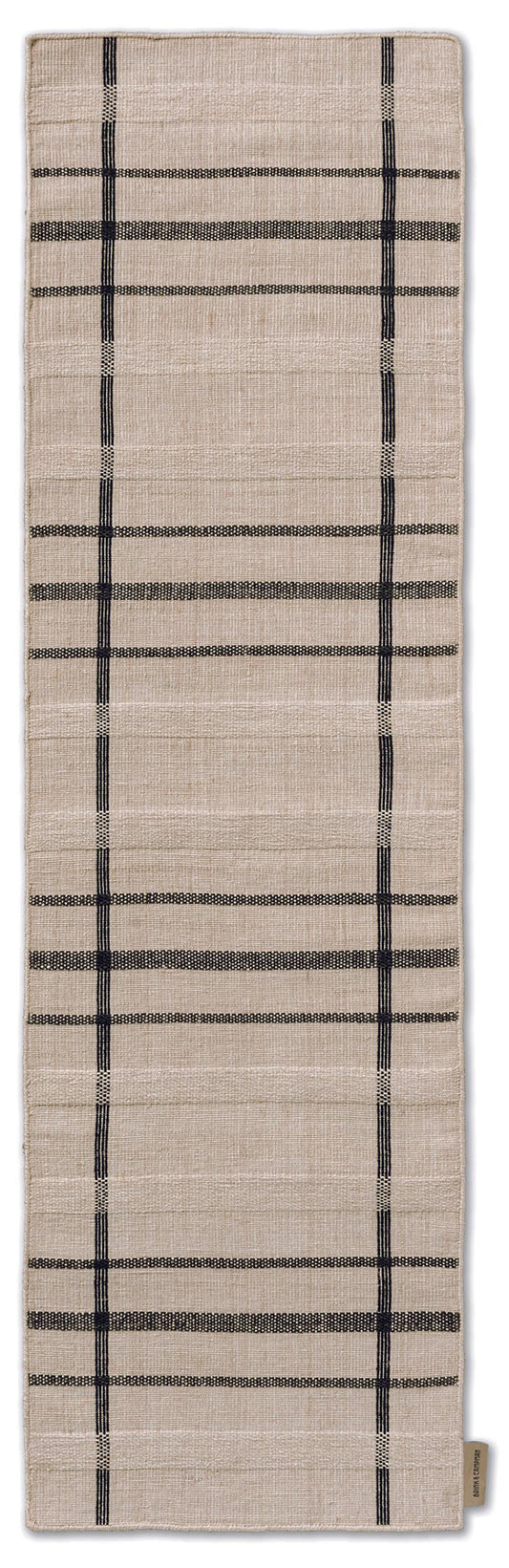 Zona Charcoal Line Outdoor 497605 Runner Rug  -Love-Rugs